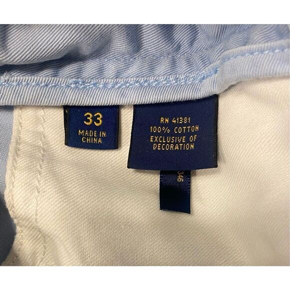 Polo Ralph Lauren Men’s Classic Chino Shorts Flat Front Sz. 33 Light Blue - Picture 10 of 11